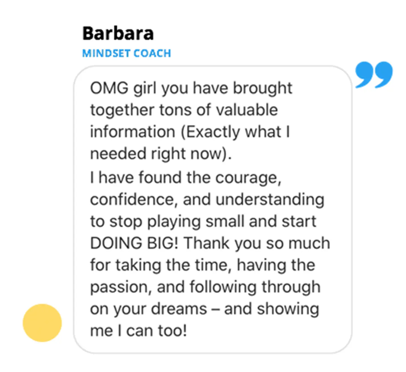 Testimonial Holistic Freedom